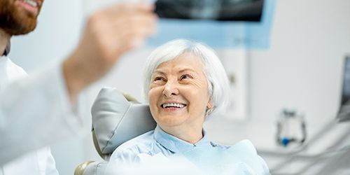 Woman with dental implants in Flower Mound