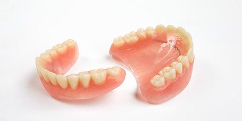 A pair of full dentures