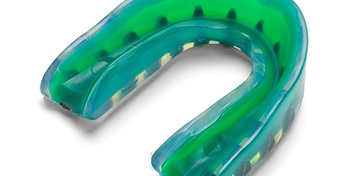 Close-up of a mouthguard worn for sports