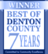 Best of Denton County 7 Years badge