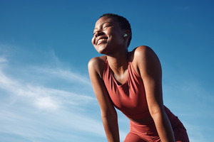 portrait of a smiling runner